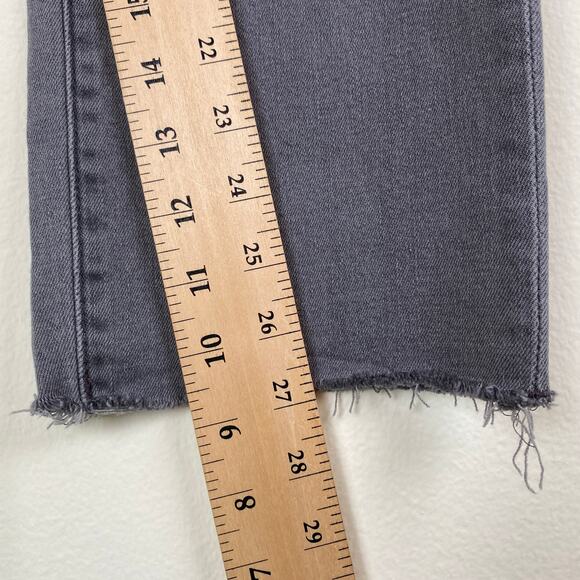 DL1961 Mara Straight Jeans Size 28 Overcast Raw Gray Mid Rise Instasculpt Crop - Picture 16 of 16